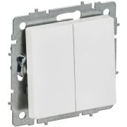 Выключатель проходной 2-кл. СП BRITE ВС10-2-6-БрАБ 10А механизм арктич. бел. IEK BR-V22-0-10-K91