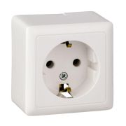 Розетка 1-м ОП Хит 16А IP20 250В с заземл. без защ. шторок бел. SE RA16-133-B