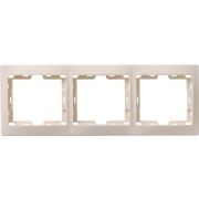 Рамка 3-м КВАРТА РГ-3-ККм горизонт. крем. GENERICA EMK30-K33-DM