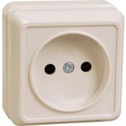 Розетка 1-м ОП Октава 10А IP20 без заземл. крем. GENERICA ERO10-K33-10-DC