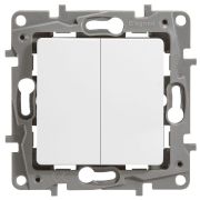 Выключатель 2-кл. СП Etika 10А IP20 250В 10AX безвинтов. зажимы механизм бел. IEK 672202