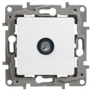 Розетка телевизионная проходная TV СП Etika 14дБ 5-862МГц механизм бел. IEK 672263