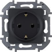 Розетка 1-м СП Inspiria 16А IP20 250В 2P+E немецк. стандарт механизм антрацит IEK 673723