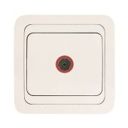 Розетка телевизионная TV 1-м СП Mimoza 16А IP20 бел./бел. Makel 12007