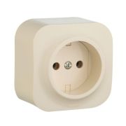 Розетка 1-м ОП Quteo 16А IP20 2P без заземл. без защ. шторок сл. кость IEK 782240