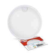 Светильник светодиодный СПП ИД-1565-КРУГ 15Вт 6500К IP65 1350лм 140мм герметичный с инфракрасным датчиком IN HOME 4690612044057